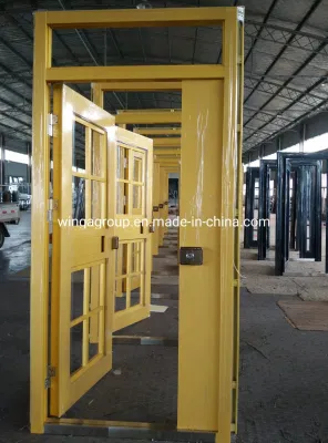 Proyecto de construcción a prueba de agua Sunproof de acero de seguridad de la puerta de cristal W-BT-08