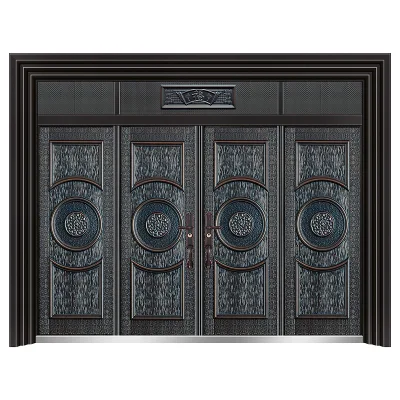 Nuevo precio al por mayor fabricante de productos de las puertas de seguridad de la puerta de madera de refuerzo de la seguridad de diseño de la novela de fantasía de proveedor de Oro de la puerta de seguridad