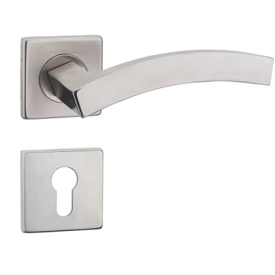 Modernos y minimalistas de la puerta interior del tubo de acero inoxidable 304 Empuñaduras tipo palanca Oficina Hotel Cristal de cuarto de baño de Hardware de la puerta de la empuñadura de puerta interior