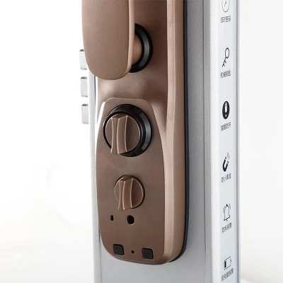 Reconocimiento facial 3D electrónica biométricos WiFi puerta exterior con cerradura de puerta Tuya Smart APP Lock visual del ojo de gato