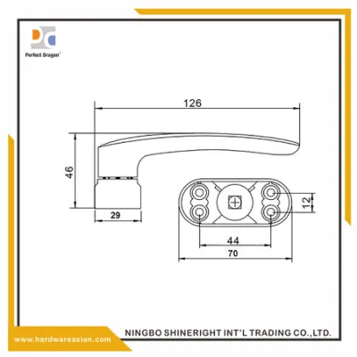 Tirador de aluminio/zinc para puerta de aluminio