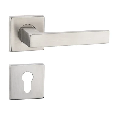 Modernos y minimalistas de la puerta interior del tubo de acero inoxidable 304 Empuñaduras tipo palanca Oficina Hotel Cristal de cuarto de baño de Hardware de la puerta de la empuñadura de puerta interior