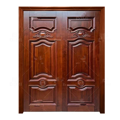 La entrada de lujo en madera de exterior de la fachada principal de madera maciza puertas dobles