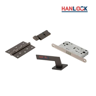 Puerta de lujo de aleación de aluminio chapado en plata/negro de entrada para seguridad