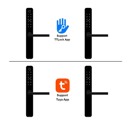Ttlock Smart APP Lock Cerradura de huella dactilar con 2885 3585 4585 el estándar de EU Balseta para puertas correderas Puertas de aluminio
