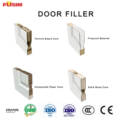 Diseño de puertas de madera insonorizadas Fusim dormitorio principal en madera dorada de la puerta de entrada