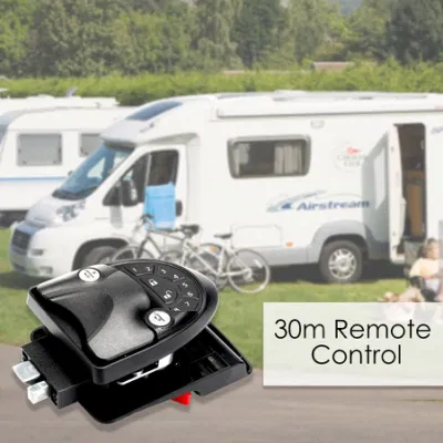 RV negro de la cerradura de puerta de entrada sin llave Pestillo cerrojo Perilla Camper tráiler