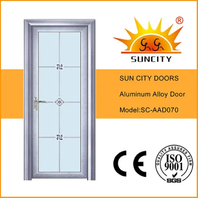 La mejor calidad de aluminio dorado solo puertas enmarcadas (SC-AAD024)
