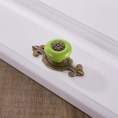  Pomo de Porcelana de estilo vintage de colores Cajón de cerámica Knobs