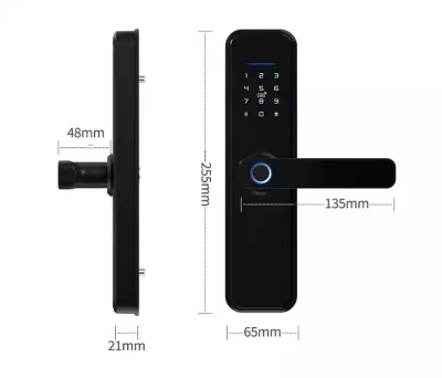 La empuñadura de puerta exterior inteligente Smart WiFi Tuya APP tarjeta RFID Digital Cifras clave de bloqueo de puertas de huella dactilar