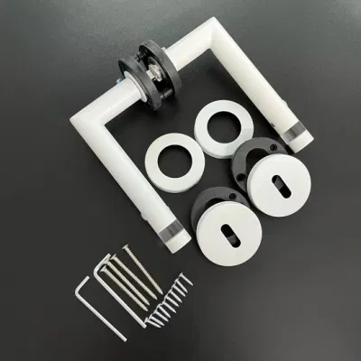 Iluminación blanca personalizada manija automática de puerta LED de acero inoxidable manija de cerradura inteligente rosa redonda