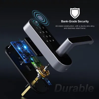 Wi-Fi Smart Lock con huella dactilar Smart Deadbolt Keypad Keyless Entry Puerta inteligente