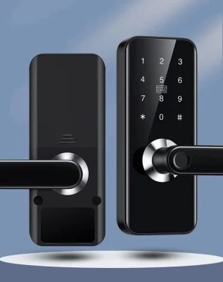 Contraseña de acceso Slim BLE Asa de puerta con pestillo único Smart Mini huella pequeña asa de código de bloqueo de cerraduras de puertas