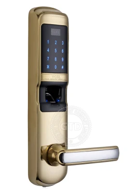 Hotel RFID de bloqueo de puertas digitales biométrico de huellas digitales con teclado