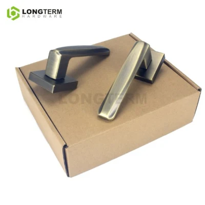 Diseño moderno aleación de zinc negro mortise cerradura Mango dormitorio de madera Tirador de la puerta