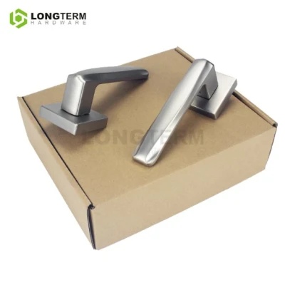 Diseño moderno aleación de zinc negro mortise cerradura Mango dormitorio de madera Tirador de la puerta