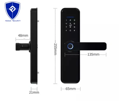 La empuñadura de puerta exterior inteligente Smart WiFi Tuya APP tarjeta RFID Digital Cifras clave de bloqueo de puertas de huella dactilar