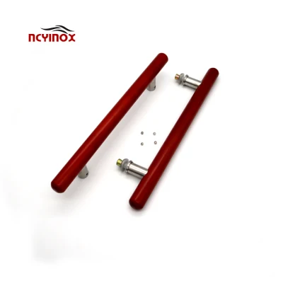 La clásica Puerta redonda de madera roja Empuñadura