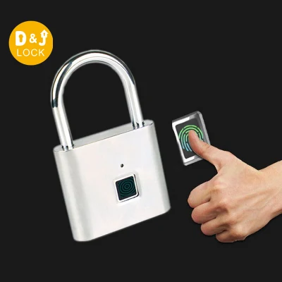Resistente al agua de huellas digitales USB sin llave de seguridad eléctrica recargable Bloqueo inteligente de candado