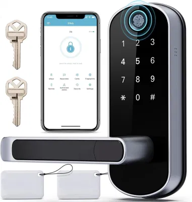 Wi-Fi Smart Lock con huella dactilar Smart Deadbolt Keypad Keyless Entry Puerta inteligente