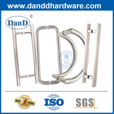 Puertas de vidrio de bloqueo Accesorios mangos de latón satinado Golden Pull Handle