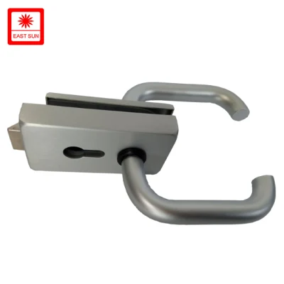 Aleación de zinc vidrio comercial hardware combinación de cerradura de puerta con mango seguro (GLHL-111AL)