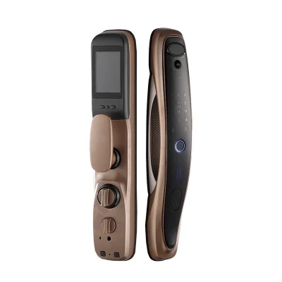 Reconocimiento facial 3D electrónica biométricos WiFi puerta exterior con cerradura de puerta Tuya Smart APP Lock visual del ojo de gato
