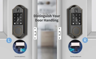Cerradura de huella dactilar - Chainfun cerrojo cerradura de puerta de entrada sin llave, cerradura electrónica con el teclado - Cerradura de combinación