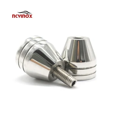Mini Ronda de cristal cuadrado de ducha tirador de puerta de aluminio Mando
