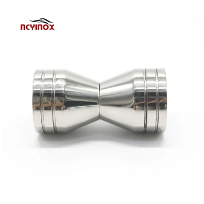 Mini Ronda de cristal cuadrado de ducha tirador de puerta de aluminio Mando