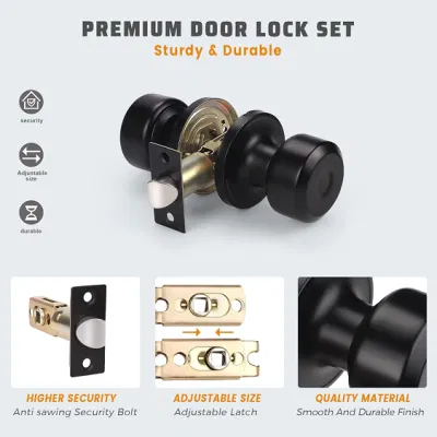 Sin llave tubular de acero inoxidable cerradura Pomo de puerta de paso