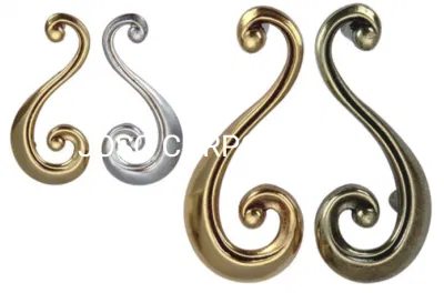 Aleación de zinc forma de flor Antique Brass Mango de puerta Mango de armario Asa de armario