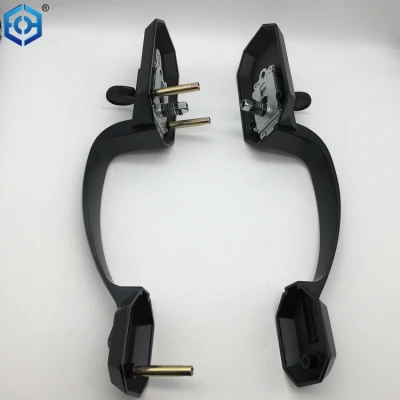 Conjunto de la cerradura de puerta frontal negro níquel satinado de empuñadura de puerta exterior del cilindro sin cerrojo