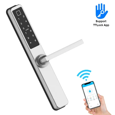 Ttlock Smart APP Lock Cerradura de huella dactilar con 2885 3585 4585 el estándar de EU Balseta para puertas correderas Puertas de aluminio