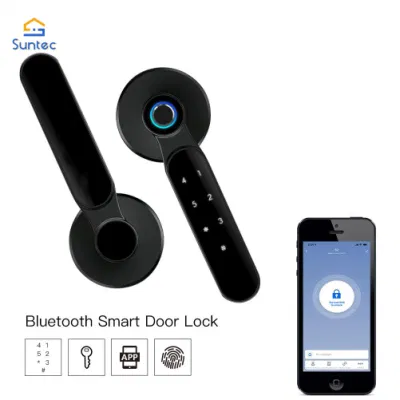 El mejor venta Tuya la cerradura de puerta inteligente varias huellas de desbloqueo de RFID de contraseña
