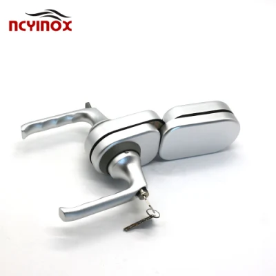 Estilo moderno y comercial sin cerco correderas de aluminio swing con la palanca de bloqueo de puertas de vidrio