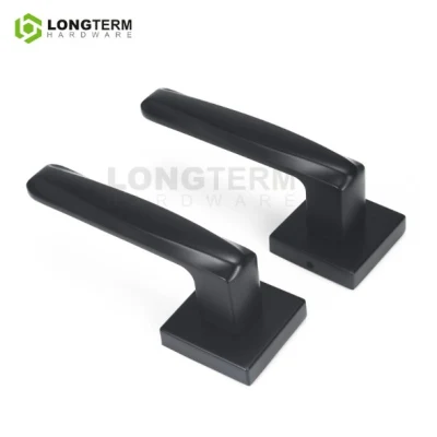 Diseño moderno aleación de zinc negro mortise cerradura Mango dormitorio de madera Tirador de la puerta