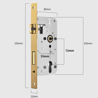 Koppenive Luxury Brass Knuled Gold Antique Door Lock Privacy Door Palanca