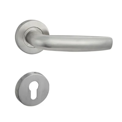 Juego de manilla de puerta de palanca de bloqueo de estilo de moda de acero inoxidable con Rosette