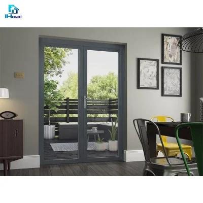 Entrada principal Seguridad Puertas metálicas Puertas estilo francés Hierro forjado Puerta con ventana de vidrio operable para el Jardín de la Puerta de Villa Entracne Puerta de entrada de aluminio