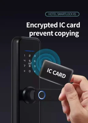 La empuñadura de puerta exterior inteligente Smart WiFi Tuya APP tarjeta RFID Digital Cifras clave de bloqueo de puertas de huella dactilar