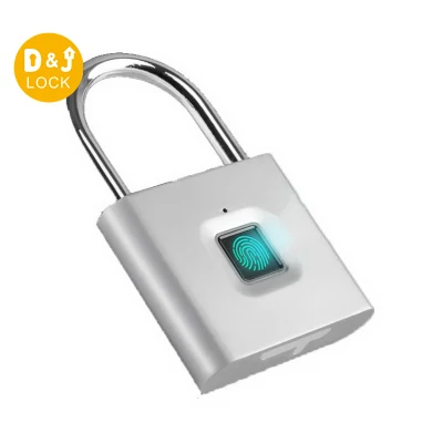 Resistente al agua de huellas digitales USB sin llave de seguridad eléctrica recargable Bloqueo inteligente de candado