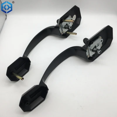 Conjunto de la cerradura de puerta frontal negro níquel satinado de empuñadura de puerta exterior del cilindro sin cerrojo