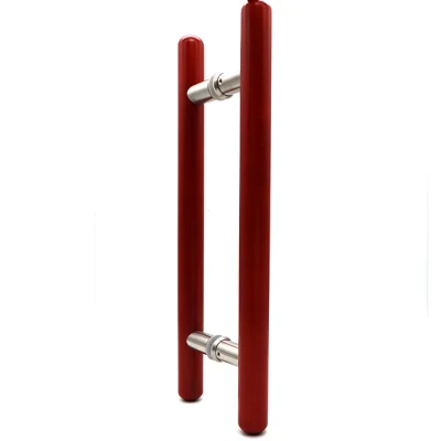 La clásica Puerta redonda de madera roja Empuñadura