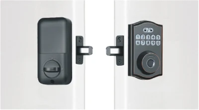Llave de la puerta delantera Handleset Smart Deadbolt cerradura de la puerta sin llave de la huella dactilar Aleación de zinc