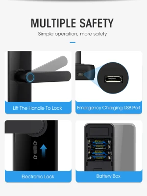 Home Apartamento Keyless Smart cerradura de puerta Fingerprint Lock inteligente electrónico Bloqueo