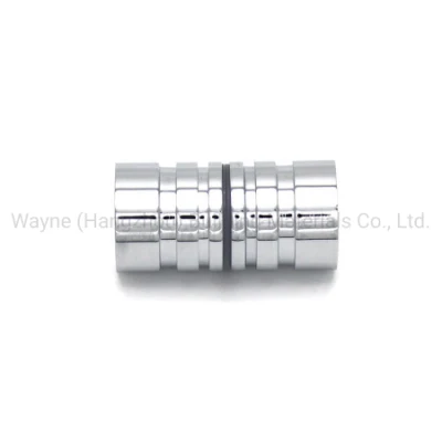 precio de fábrica China Proveedor de Hardware de montaje de accesorios de baño ducha puerta corrediza de vidrio perilla redonda tira dedo sólida empuñadura de puerta de cristal de acero inoxidable