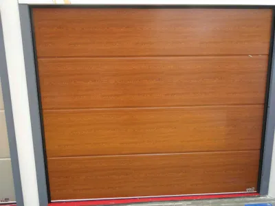 40mm Thichness Golden Oak Panel de puerta Puerta de garaje seccionales