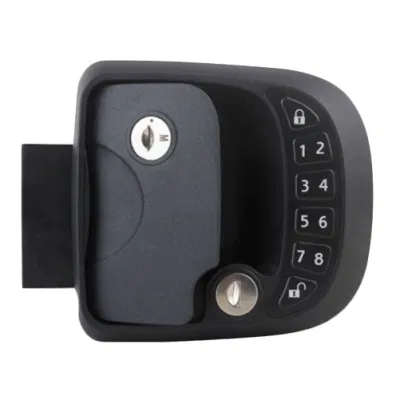 Tráiler de Camper RV caravanas de la puerta de entrada sin llave Pestillo de bloqueo de la perilla Deadbolt-Black