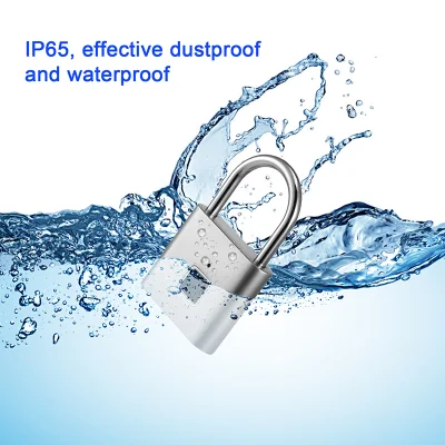 Candado de huellas digitales, Bluetooth, candado candado deber exterior seguro y resistente a la intemperie, táctil inteligente de carga USB Lock